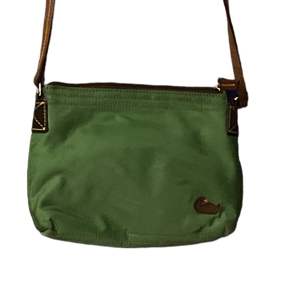 Dooney & Bourke Handbags - Dooney & Bourke Nylon Crossbody Pouchette Shoulder Bag Green 7x9x2  Small Pink